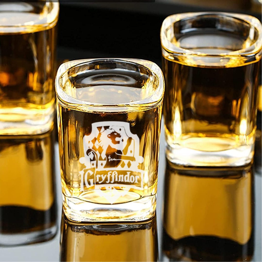 Harry Potter House Gryffindor Square Shot Glass – 2.2 oz Capacity