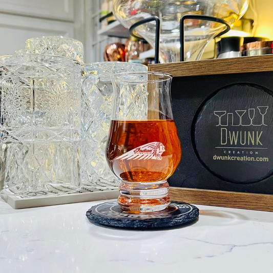 Custom Engraved Indian Motorcycle Premium Whiskey Tasting Glass – 8 oz Tulip