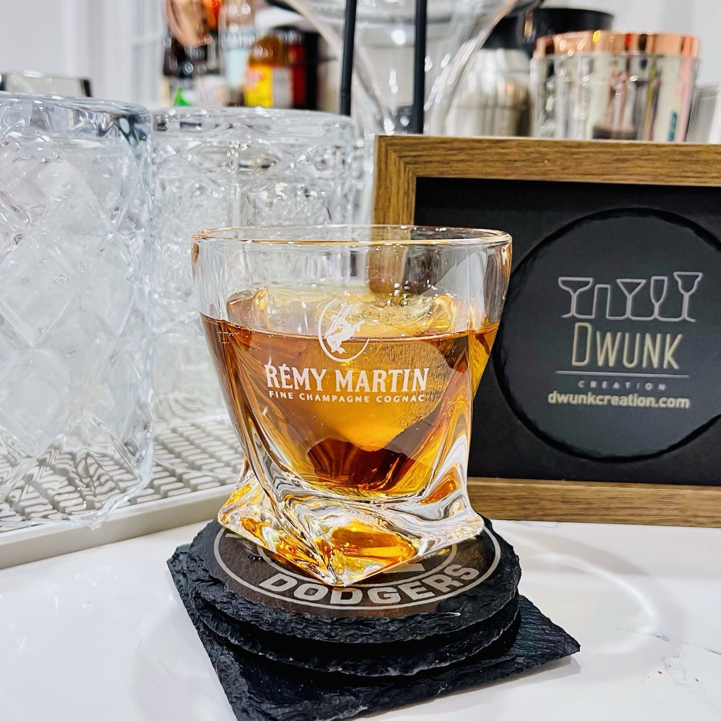 Custom Engraved Remy Martin Cognac Glass – 10 oz Twisted Rocks Glass