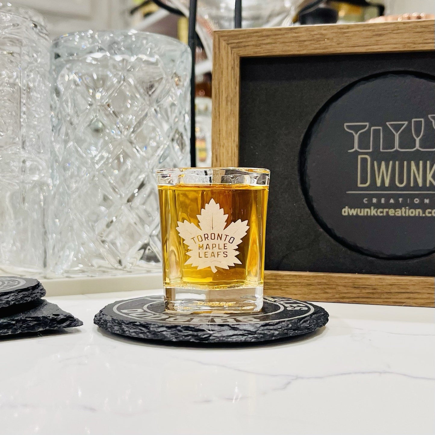 Custom Engraved Toronto Maple Leafs Shot Glass – 2.2 oz Square Shot Glass