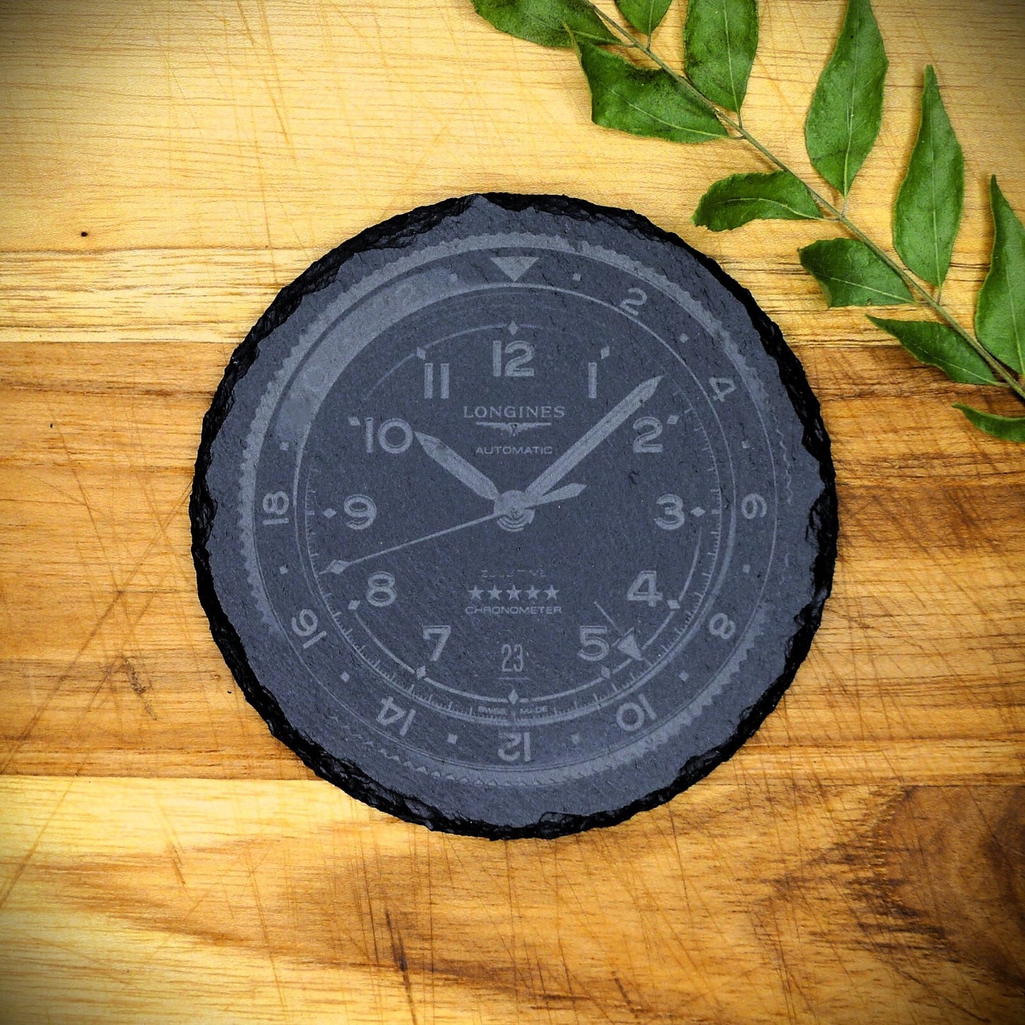 Longines Spirit Zulu Time Slate Coaster Brand New Hand Made Laser Engraved