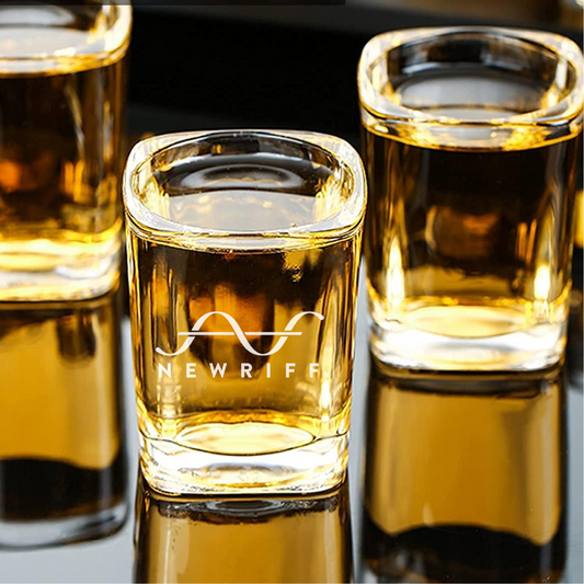 Custom Engraved New Riff Whiskey Shot Glass – 2.2 oz Square Shot Glass