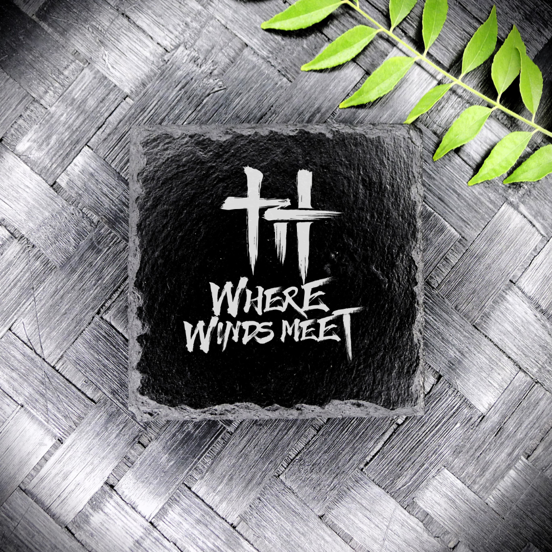Where Winds Meet Slate Coaster Brand New Handcrafted Laser Engraved Square