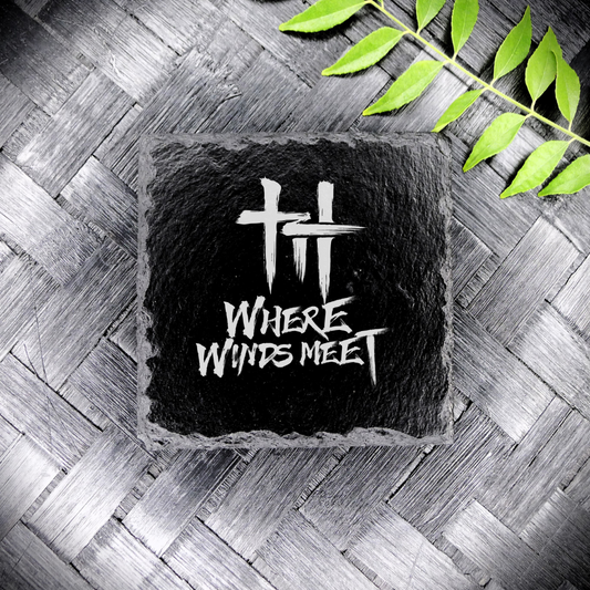 Where Winds Meet Slate Coaster Brand New Handcrafted Laser Engraved Square