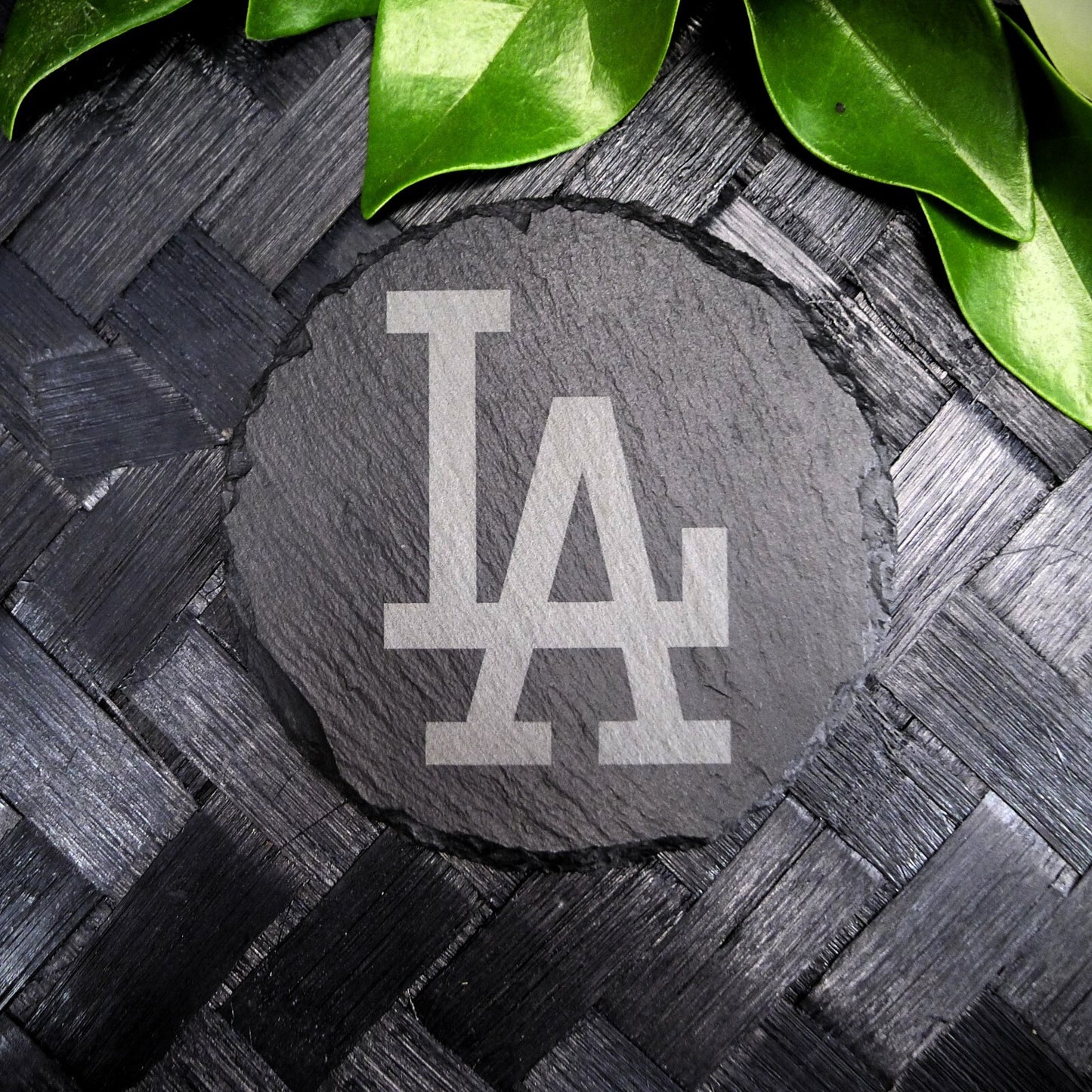 Los Angeles LA Dodgers Coaster Set MLB Brand New Laser Engraved Stone Hand Made