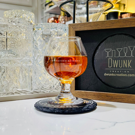 Custom Engraved Woodford Reserved Double Oak Whiskey Glass – 5 oz Snifter