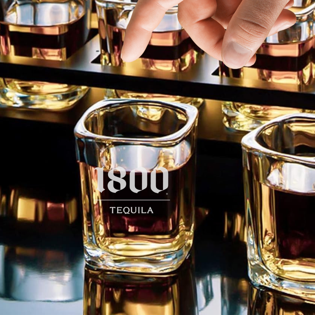 Custom Engraved 1800 Tequila Shot Glass – 2.2 oz New