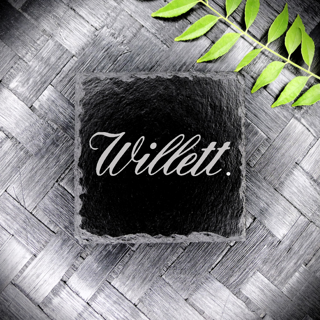 Willett Bourbon Whiskey Slate Coaster Brand New Handcrafted Laser Engraved