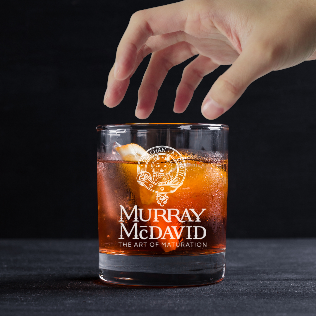 Custom Engraved Murray McDavid Whiskey Glass – 11 oz Standard Rocks Glass