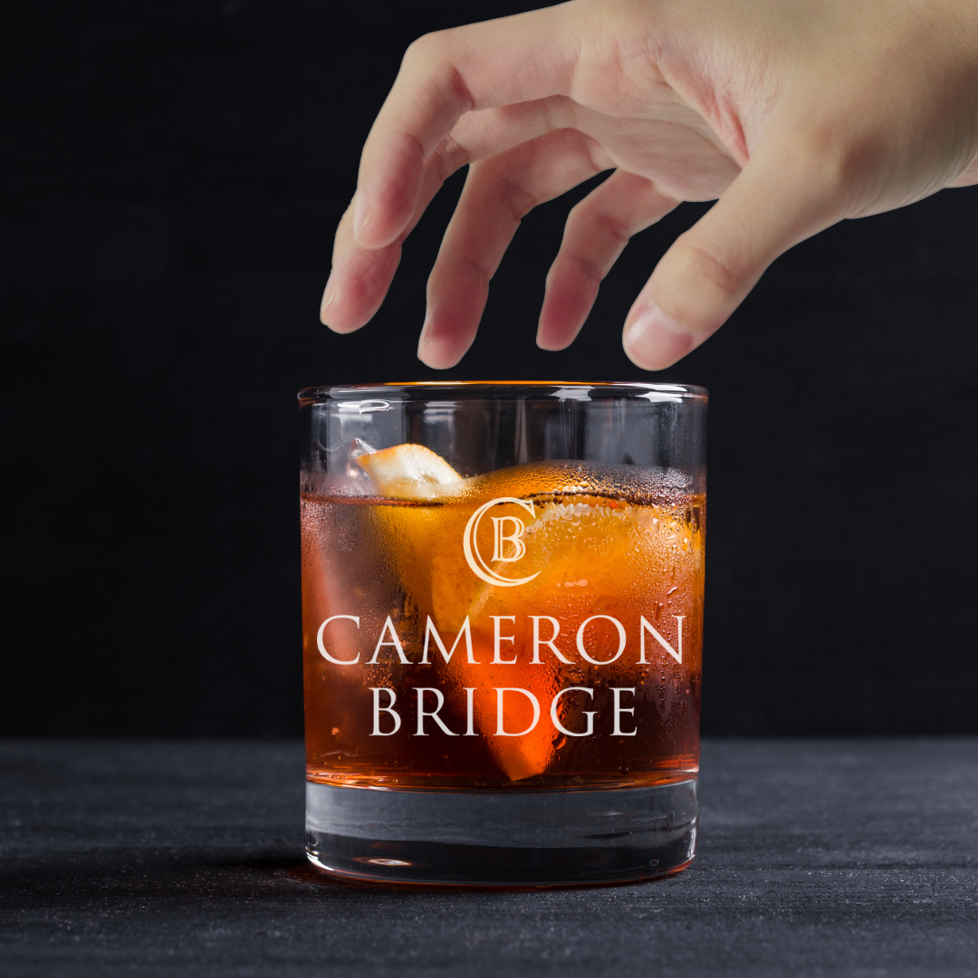 Custom Engraved Cameron Bridge Whiskey Glass – 11 oz Standard Rocks Glass