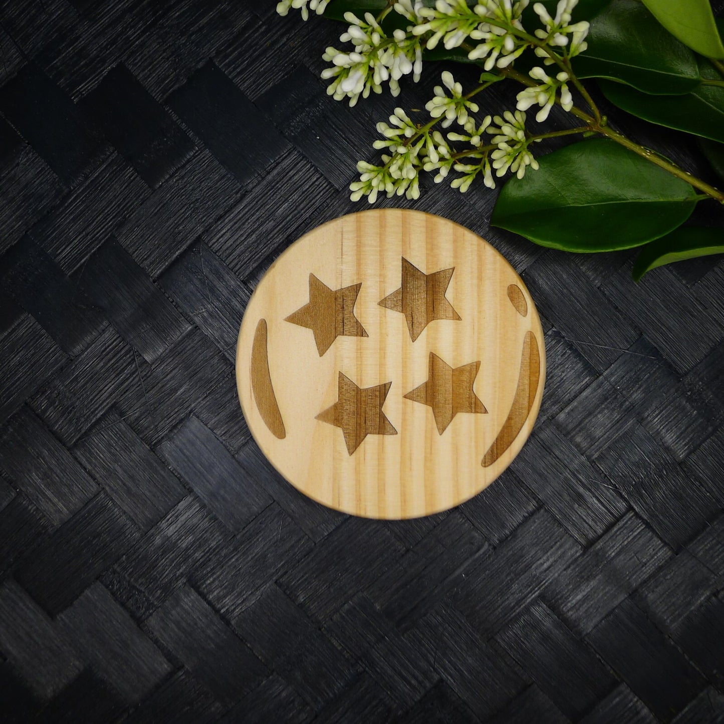 Dragon Ball Z Wooden Coaster Set, Fan Art Anime Brand New Laser Engraved RARE