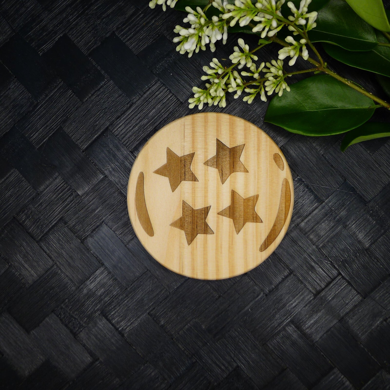 Dragon Ball Z Wooden Coaster Set, Fan Art Anime Brand New Laser Engraved RARE