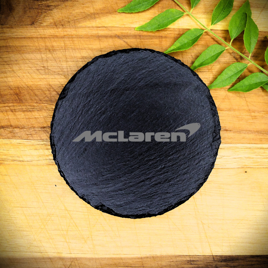 McLaren F1 Slate Coaster Brand New Handcrafted Laser Engraved Round