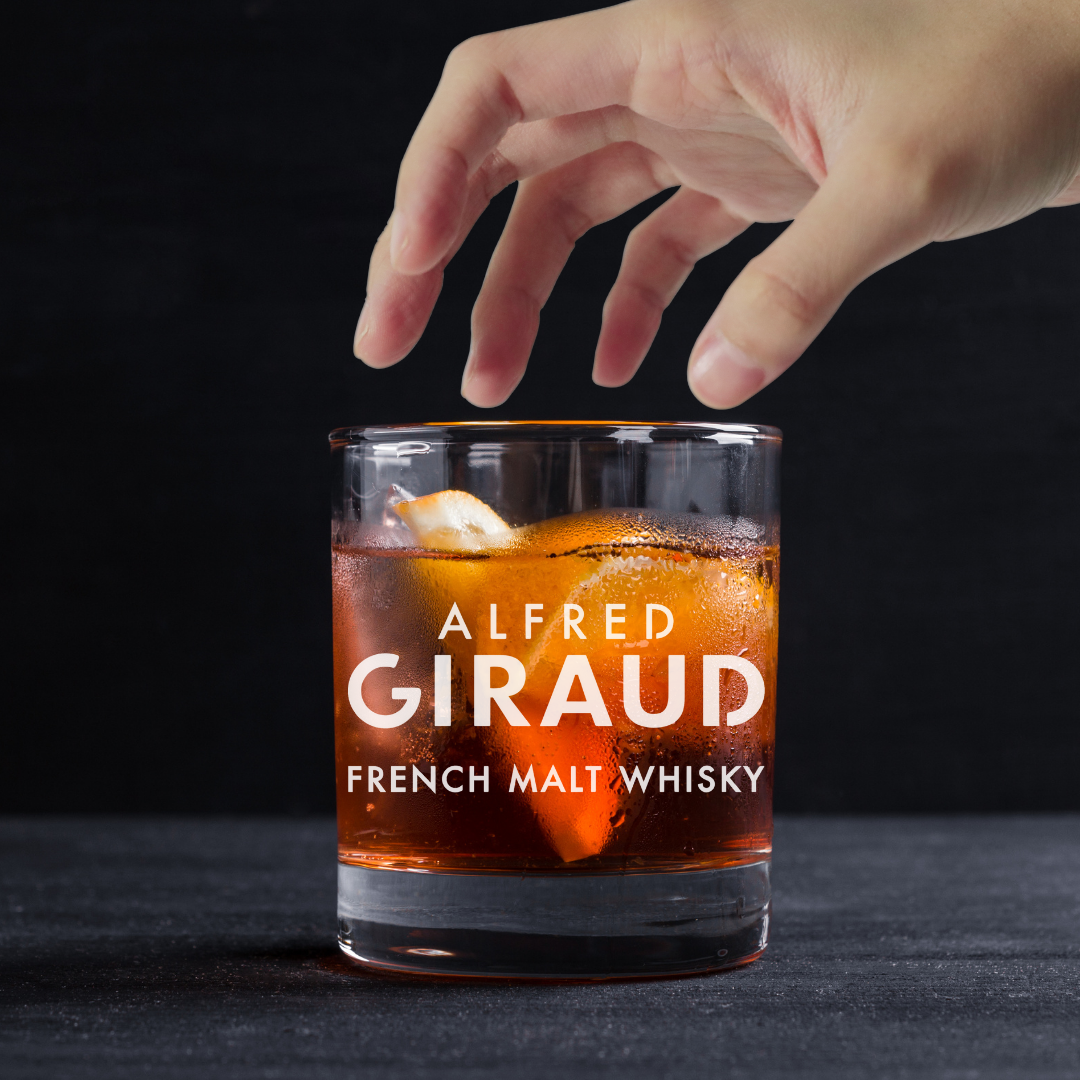 Custom Engraved Alfred Giraud Whiskey Glass – 11 oz Standard Rocks Glass