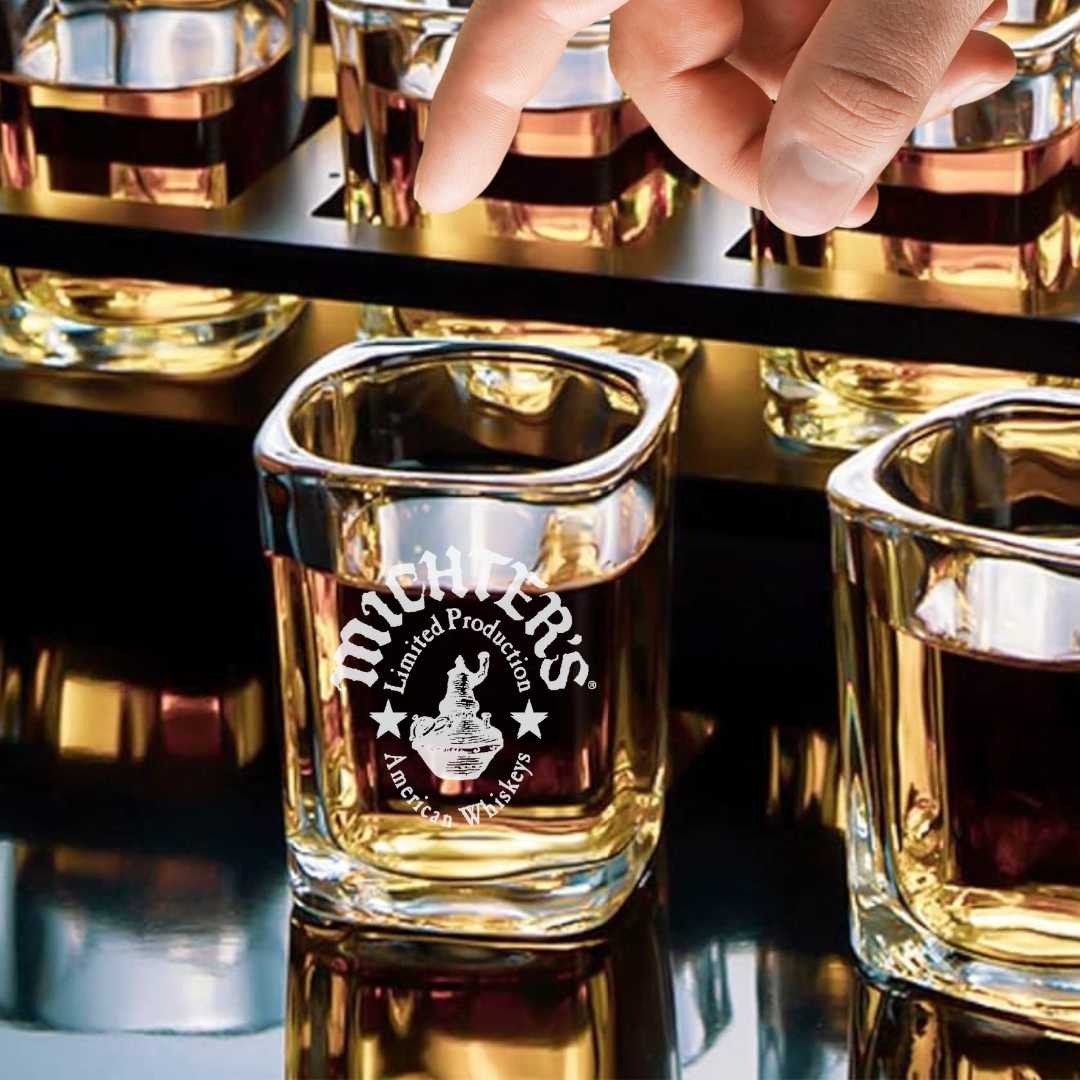 Custom Engraved Michter's Whiskey Shot Glass – 2.2 oz Square Shot Glass