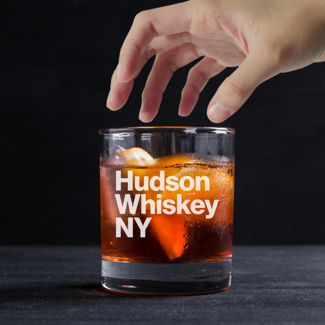 Custom Engraved Hudson Whiskey NY Glass – 11 oz Standard Rocks Glass