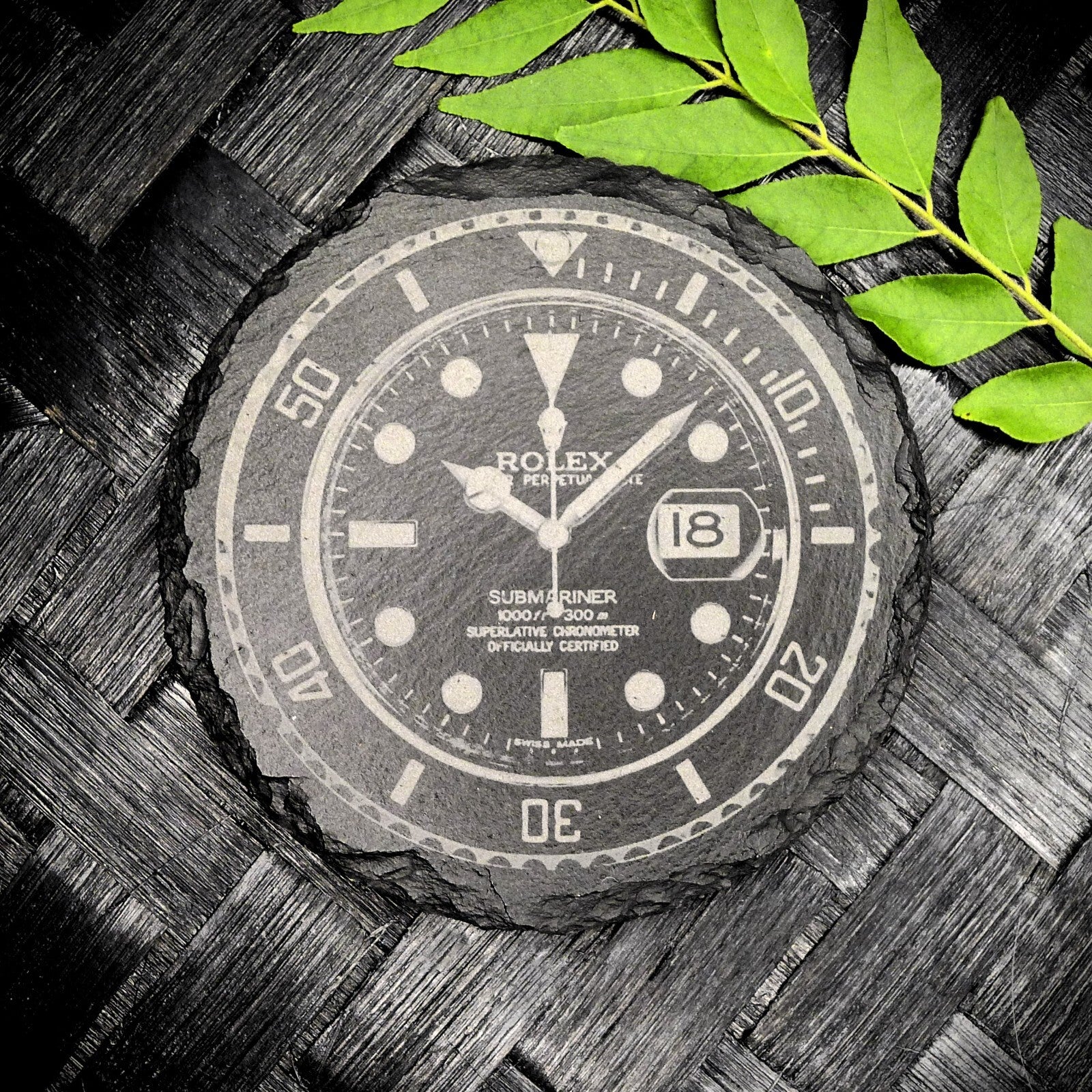 Rolex Submariner 116610LN Slate Coaster Brand New Hand Made Laser Engraved