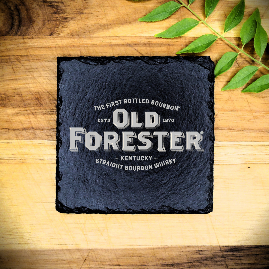 Old Forester Bourbon Whisky Slate Coaster Brand New Handcrafted Laser Engraved