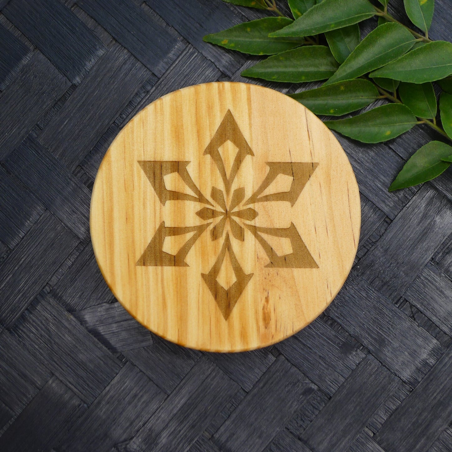 Genshin Impact Archon Wooden Coaster Set Elemental Inspired Gaming Gear