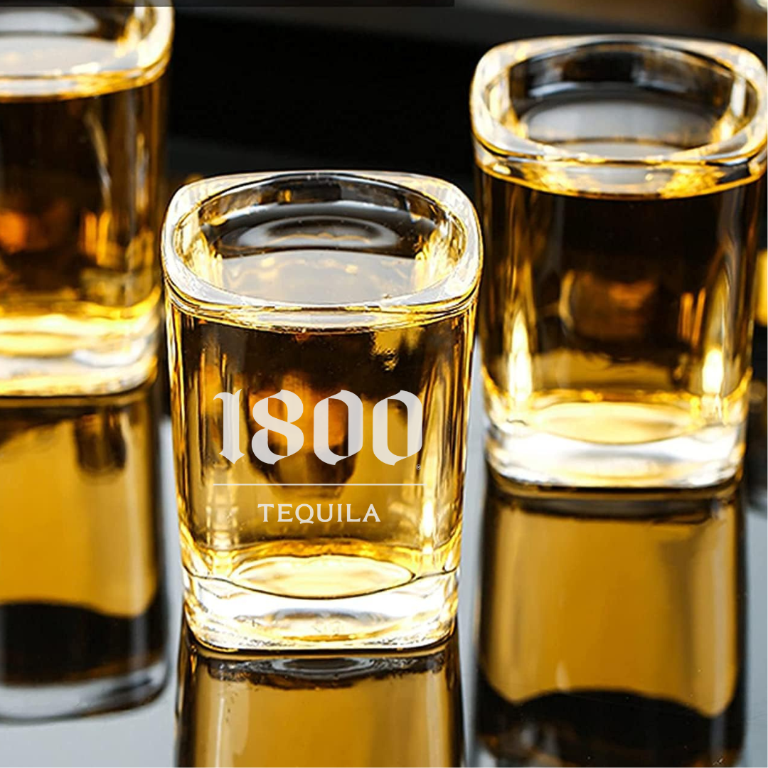 Custom Engraved 1800 Tequila Shot Glass – 2.2 oz New