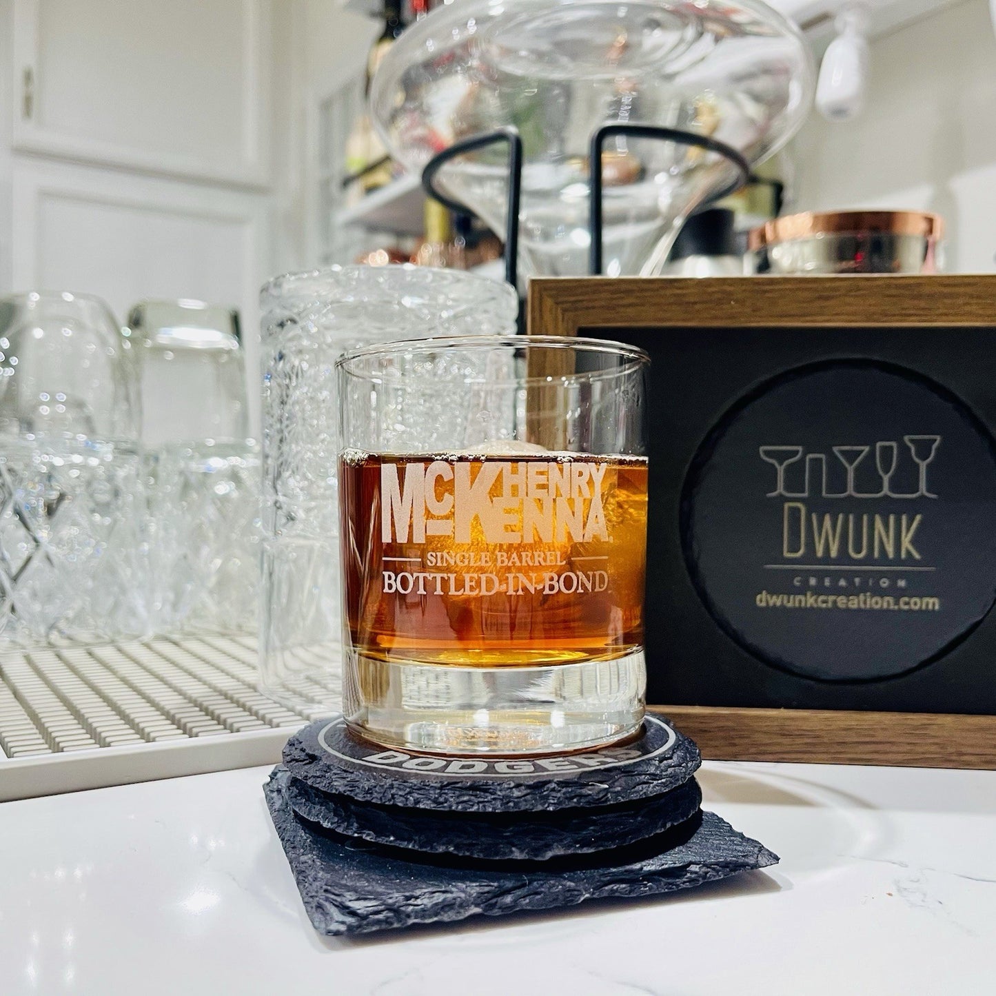 Custom Engraved Henry McKenna Whiskey Glass – 11 oz Standard Rocks Glass