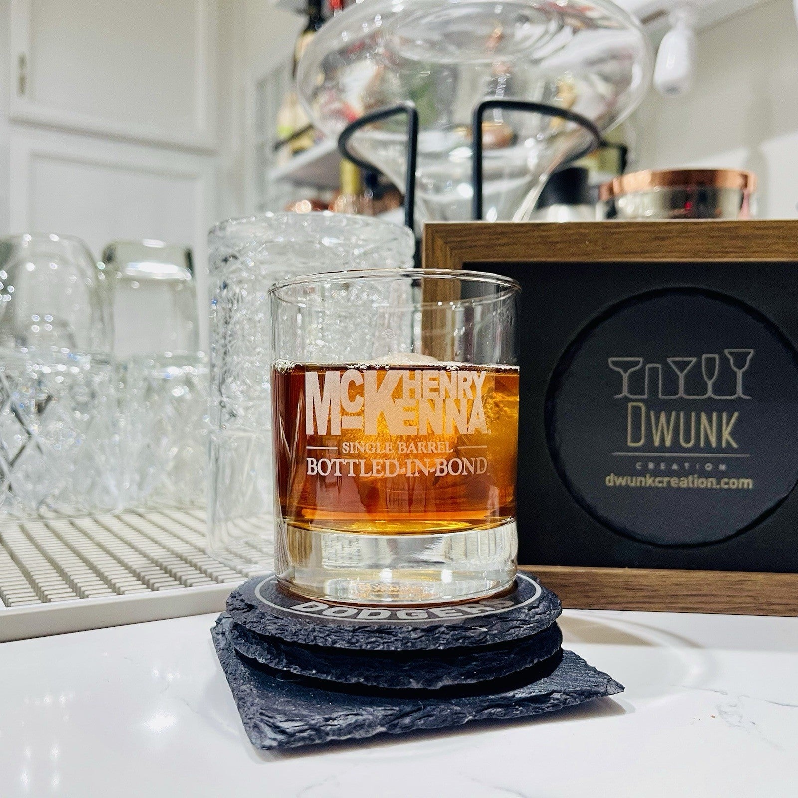 Custom Engraved Henry McKenna Whiskey Glass – 11 oz Standard Rocks Glass