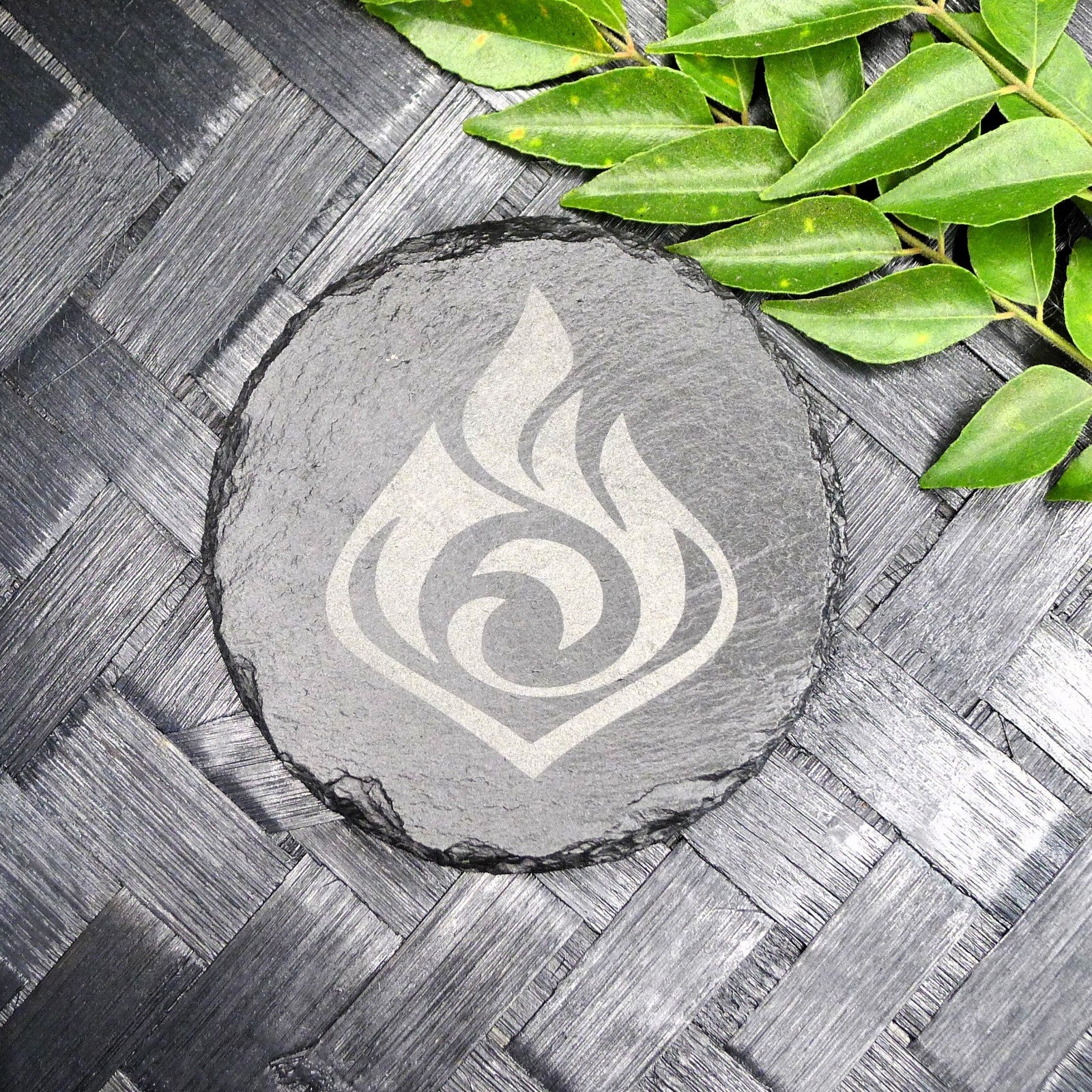 Genshin Impact Archon Slate Coaster Set of 8 Elemental Inspired Gaming Gear
