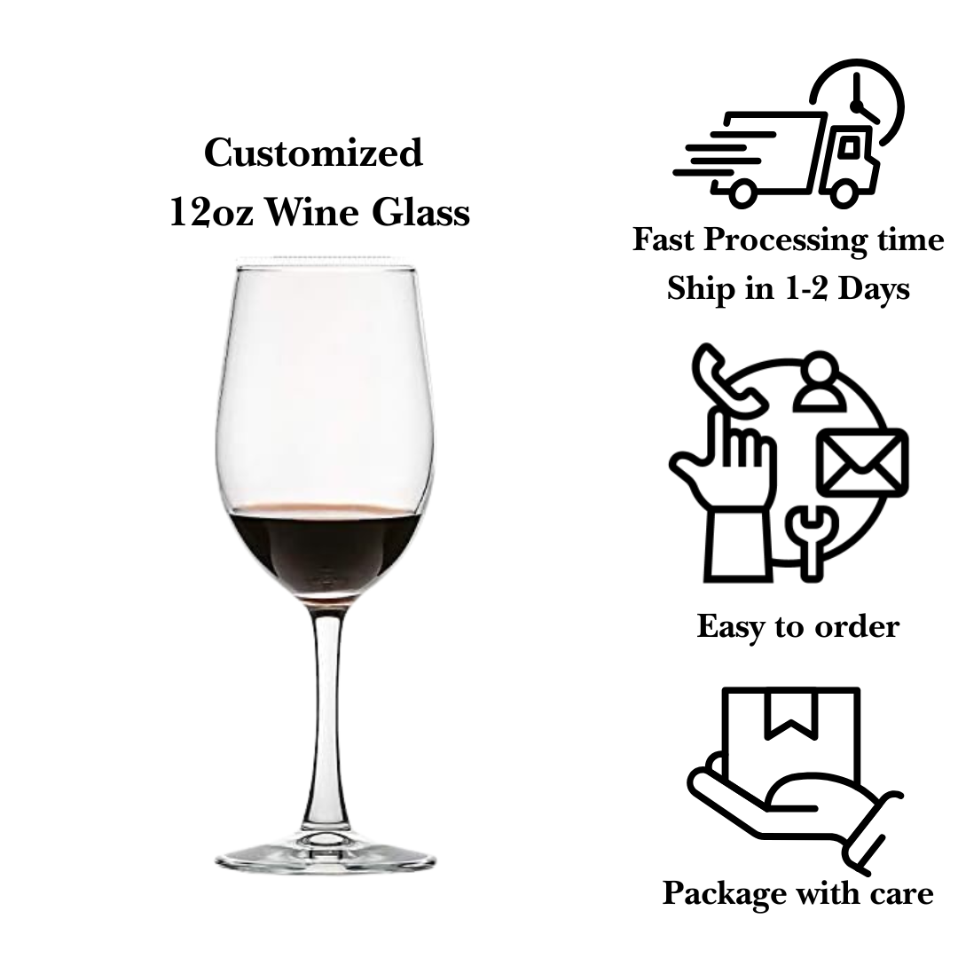 Custom Engraved Best Mom Crystal Wine Glass – 12 oz Long Stem Mothers Day Gift