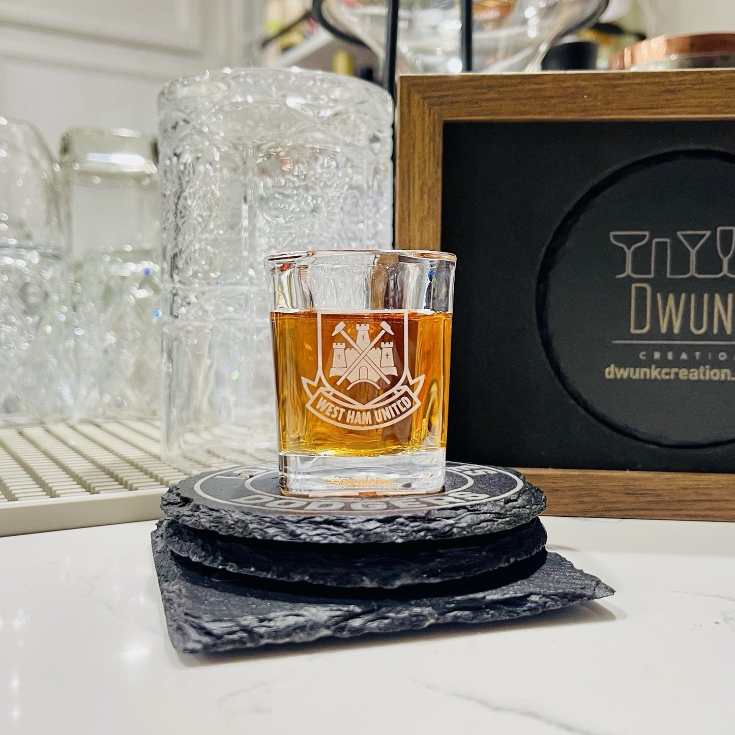 Custom Engraved West Ham United Shot Glass – 2.2 oz Capacity NEW