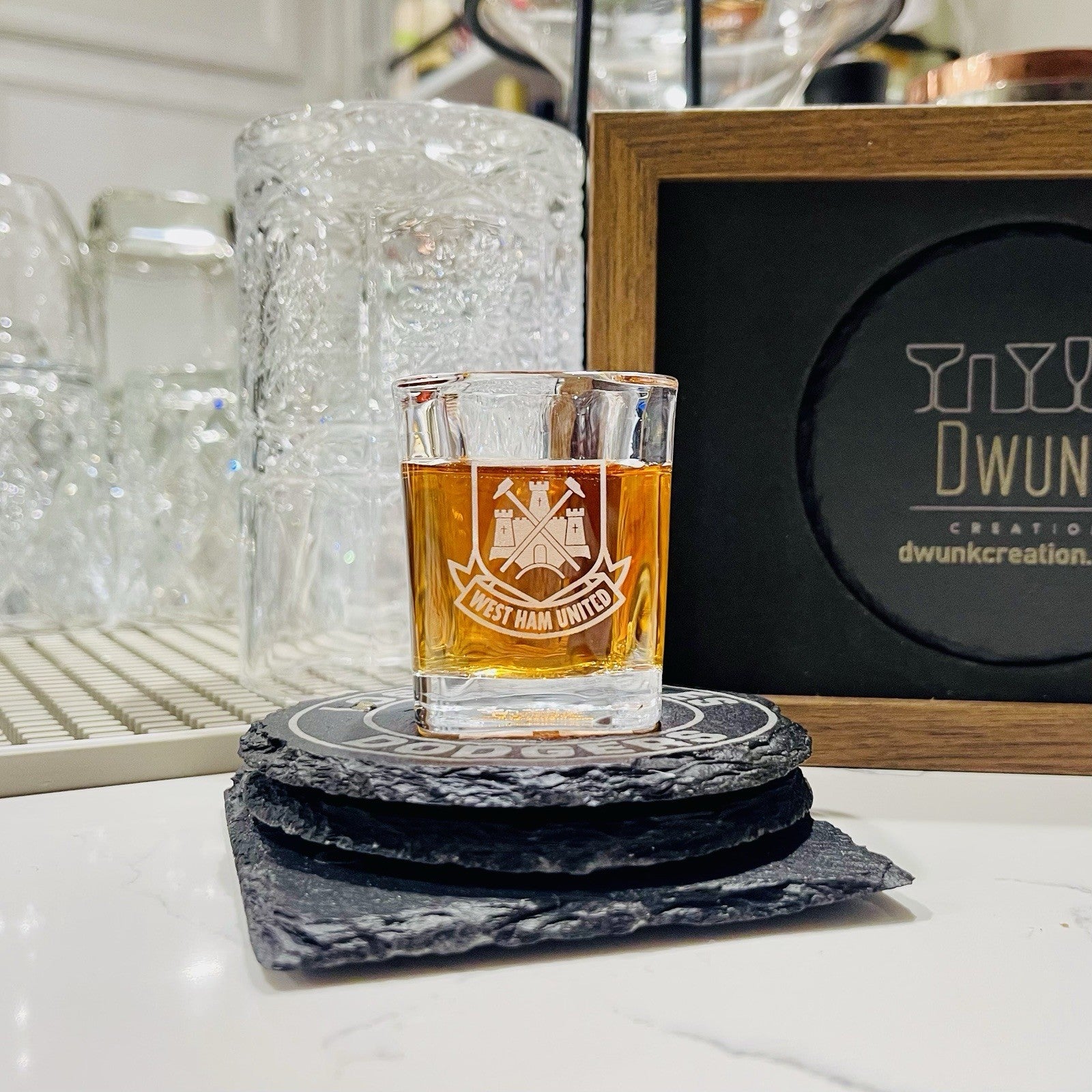 Custom Engraved West Ham United Shot Glass – 2.2 oz Capacity NEW