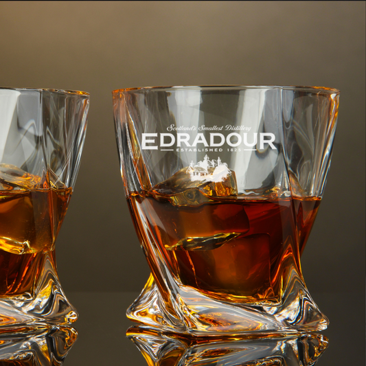 Edradour Single Malt Scotch Whisky Twisted Whiskey Glass 10oz