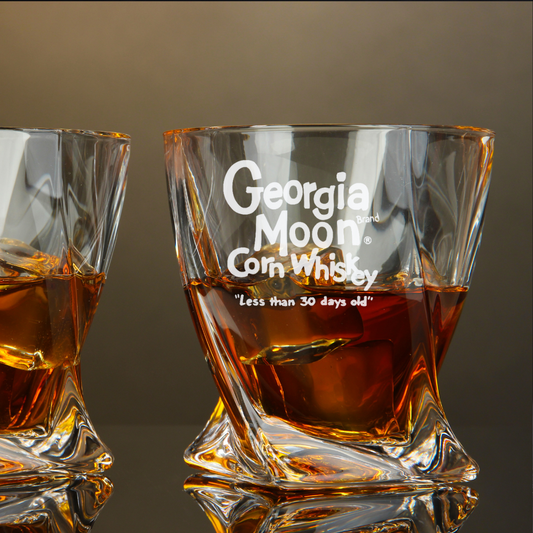 Georgia Moon Corn Whiskey Twisted Whiskey Glass 10oz