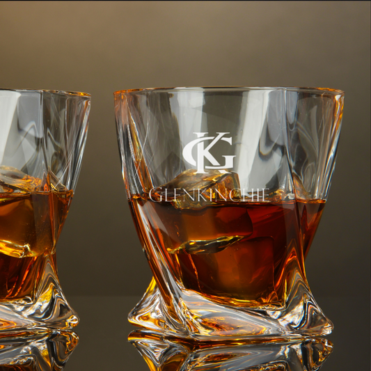 Glenkinchie Single Malt Whisky Twisted Whiskey Glass 10oz