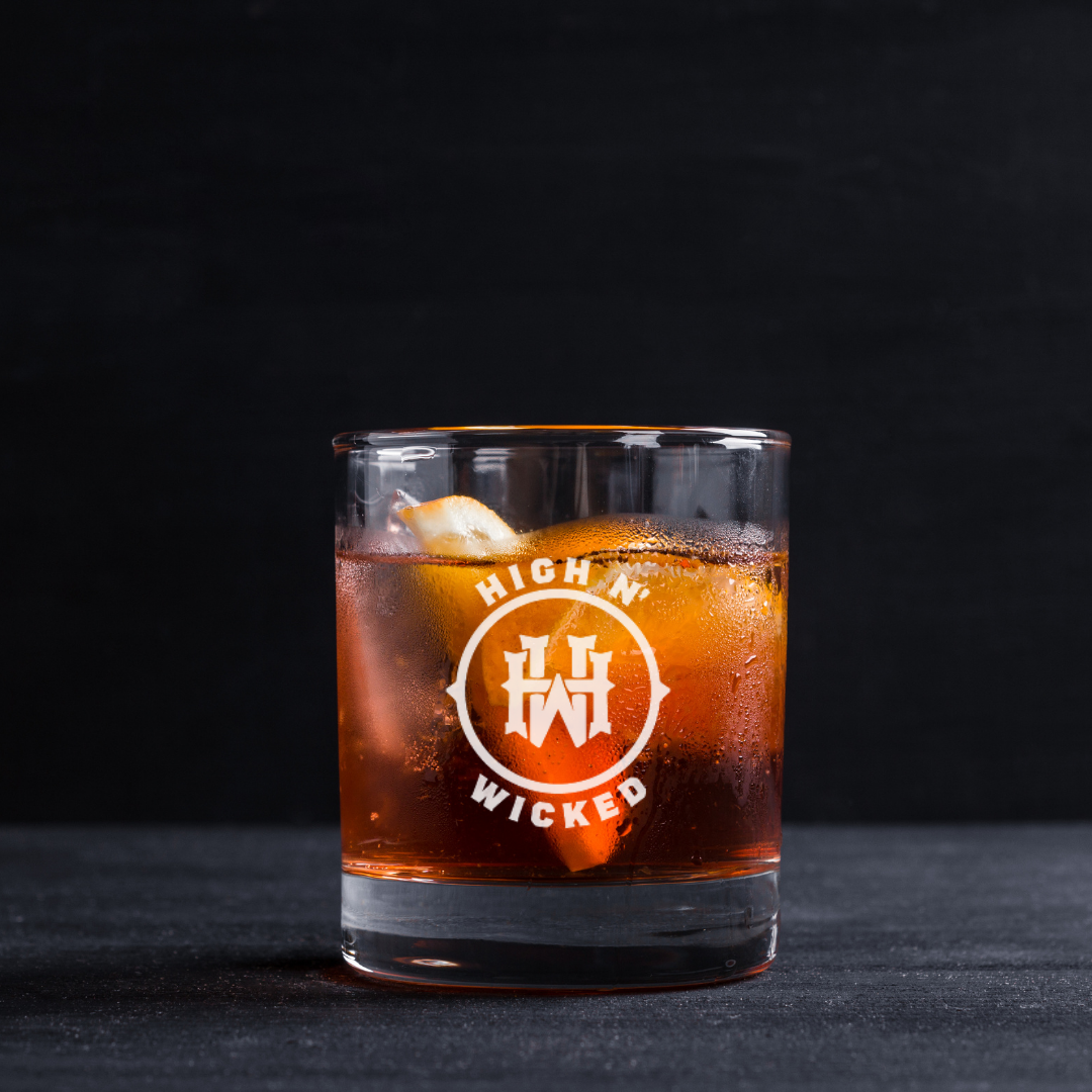 High n Wicked Bourbon Whiskey Collectables Glass 11oz