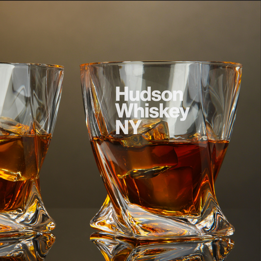 Hudson Whiskey Twisted Whiskey Glass 10oz