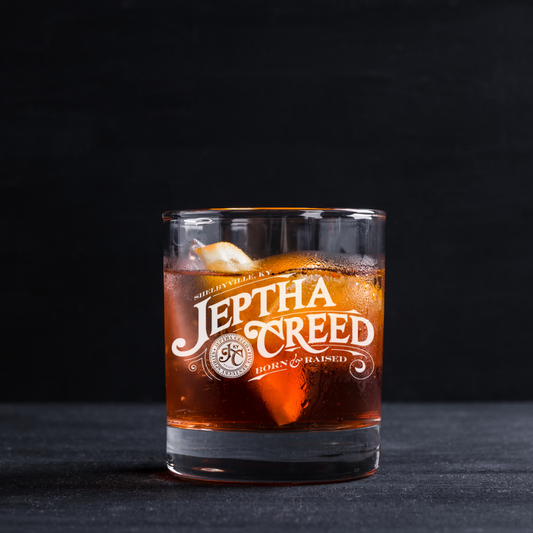 Jeptha Creed Straight Bourbon Whiskey Collectables Glass 11oz