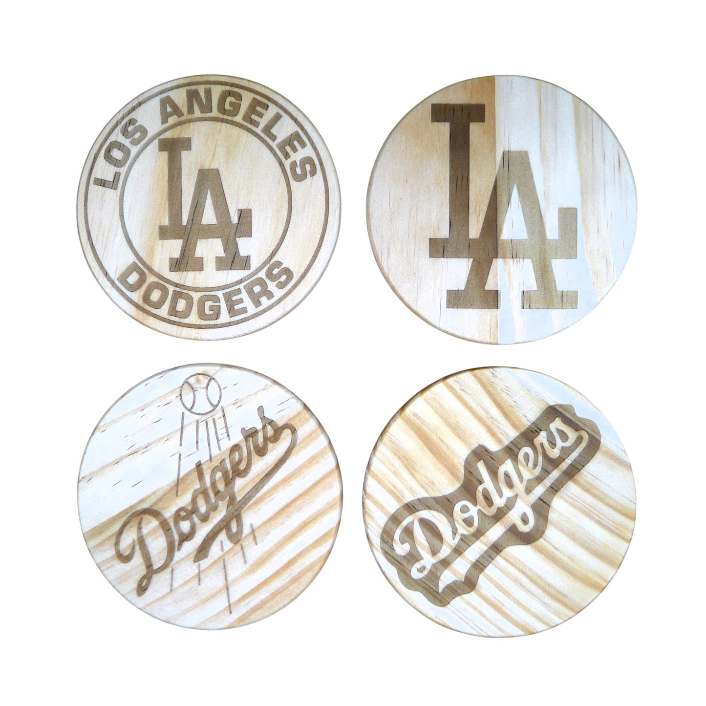 LA Dodgers Wooden Coaster Set