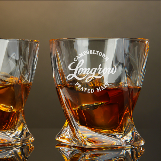 Longrow Scotch Whisky Twisted Whiskey Glass 10oz