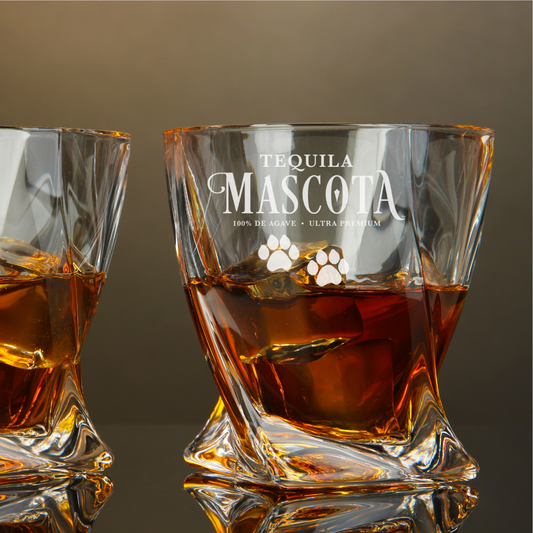 Mascota Tequila Twisted Whiskey Glass 10oz