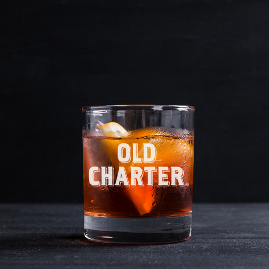 Old Charter Kentucky Straight Bourbon Whiskey Collectables Glass 11oz