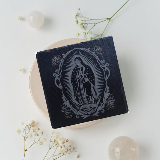 Virgencita de Guadalupe Slate Coaster