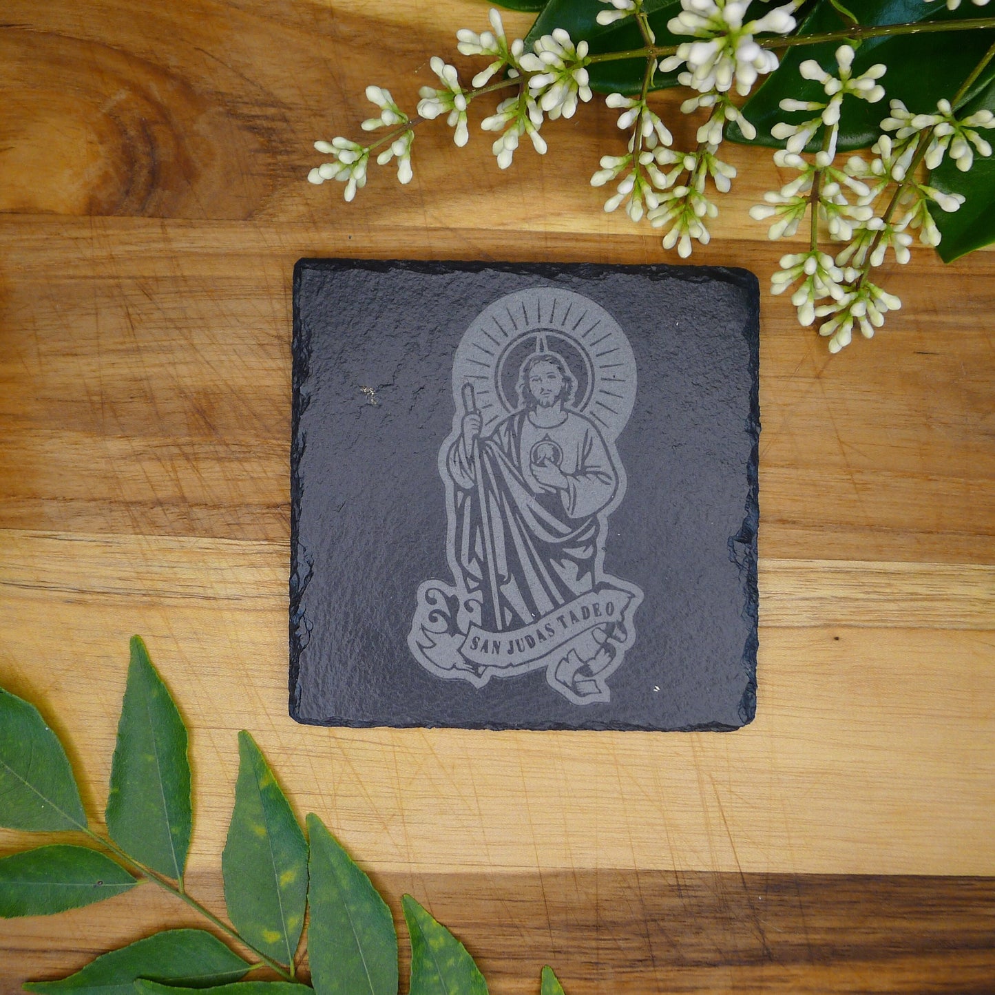 San Judas Tadeo Slate Coaster