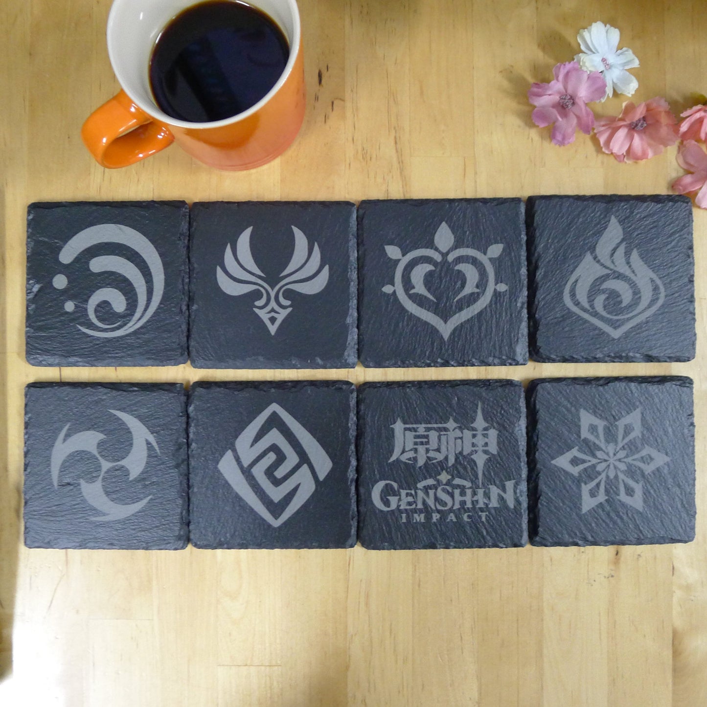 Genshin Impact Archon Slate Coaster Set