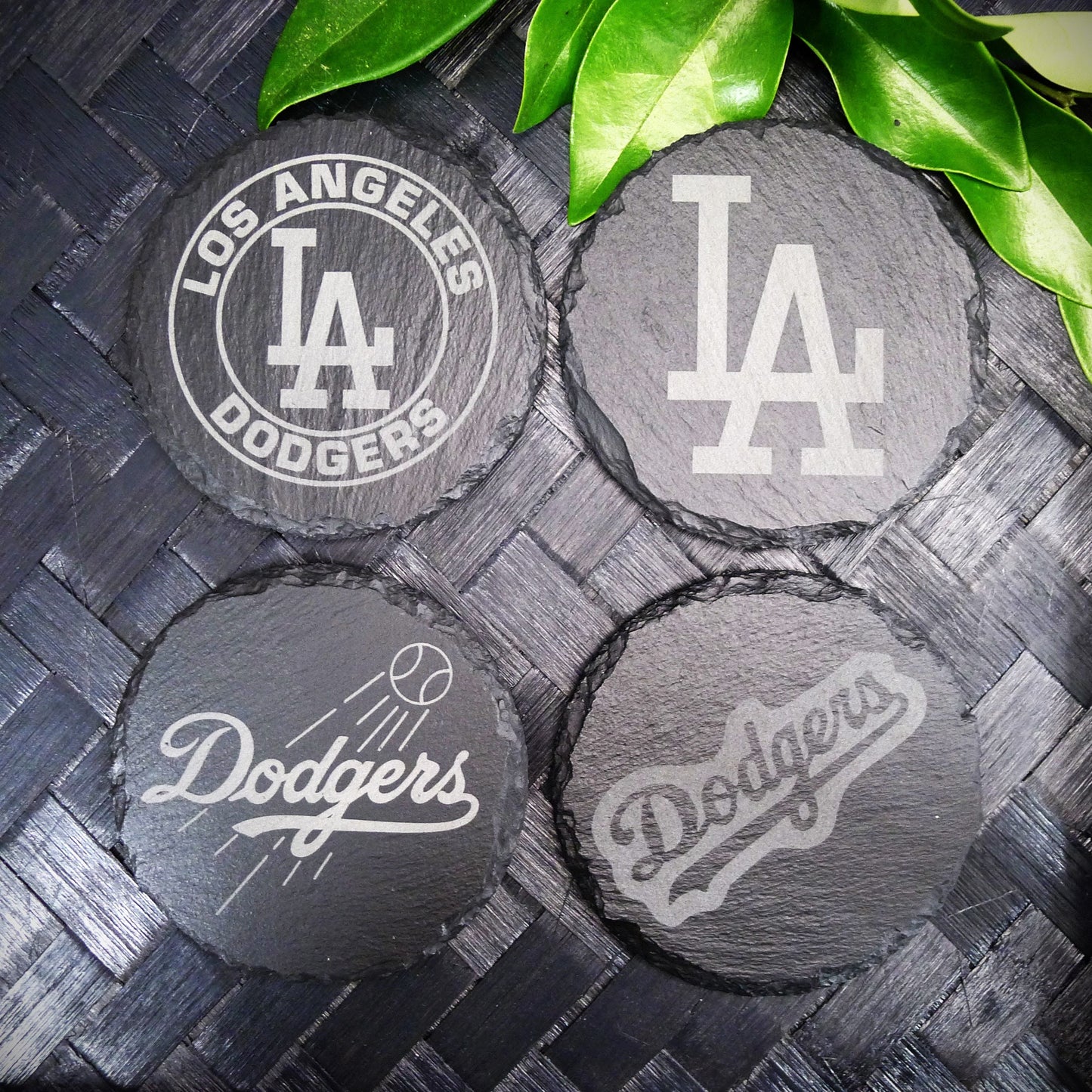 LA Dodgers Slate Coaster Set