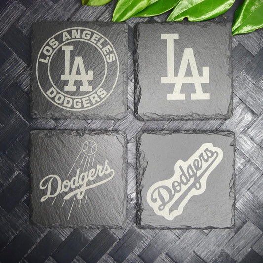 LA Dodgers Slate Coaster Set