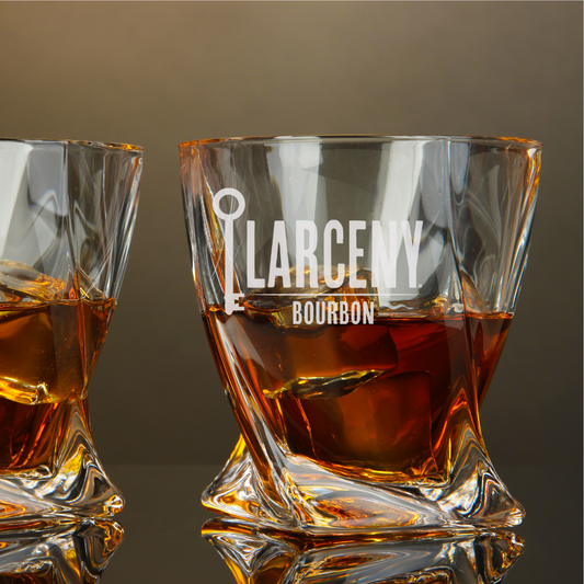 Larceny Bourbon Twisted Whiskey Glass 10oz