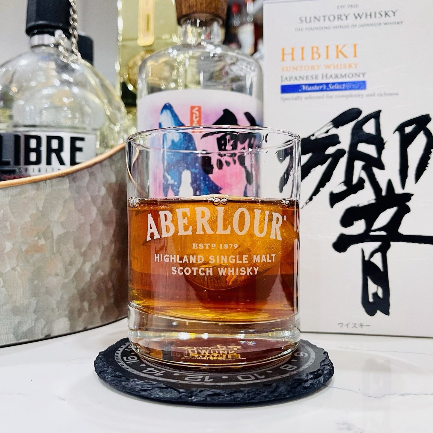 Custom Engraved Aberlour Whiskey Glass – 11 oz Standard Rocks Glass
