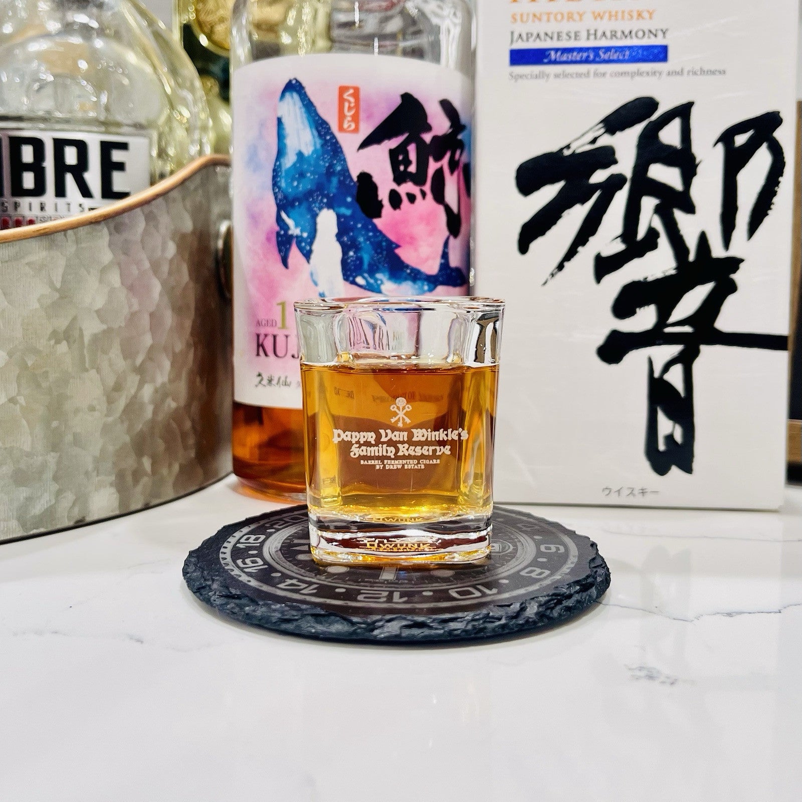 Custom Engraved Pappy Van Winkle's Family Reserve Square Shot Glass – 2.2 oz Cap