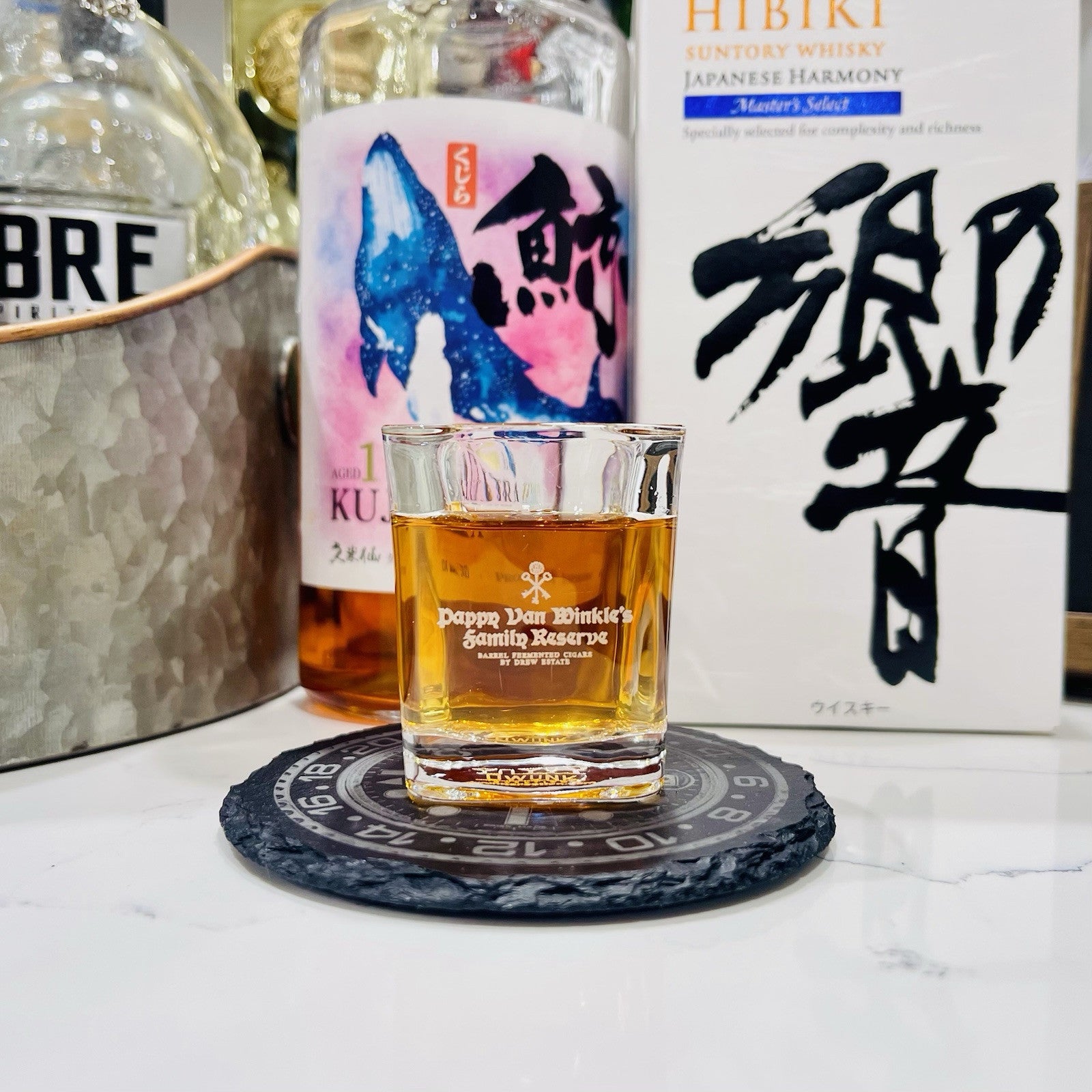 Custom Engraved Pappy Van Winkle's Family Reserve Square Shot Glass – 2.2 oz Cap