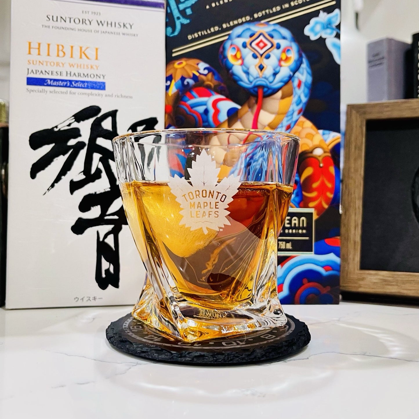 Custom Engraved Toronto Maple Leafs Whiskey Glass – 10 oz Twisted Rocks Glass